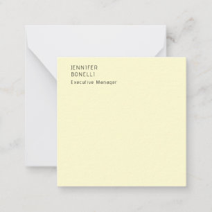 Professional minimalist modern trendy cream color note card