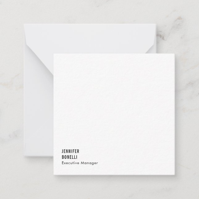 Professional minimalist modern trendy note card (Front)