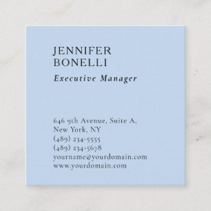 Professional minimalist modern trendy pale blue enclosure card