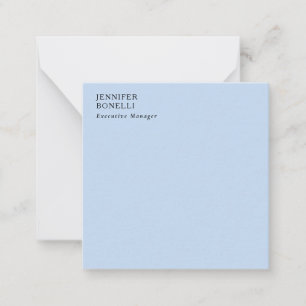 Professional minimalist modern trendy pale blue note card