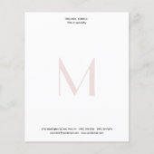 Professional Minimalist Monogrammed Paper Sheet (Front)