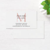 Professional Minimalist Monogrammed Profile Card (Desk)
