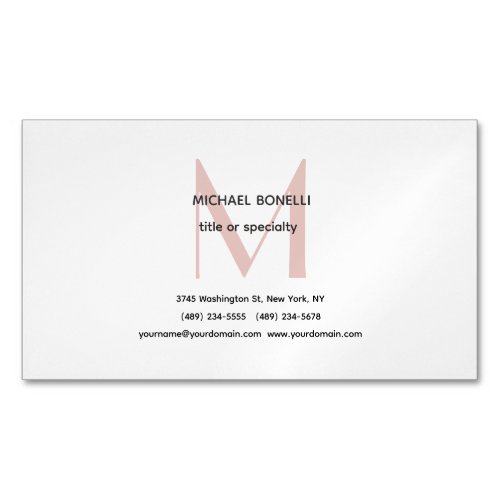 Professional Minimalist Monogrammed Profile Card