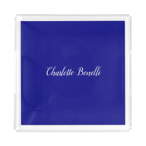 Professional Minimalist Navy Blue Acrylic Tray