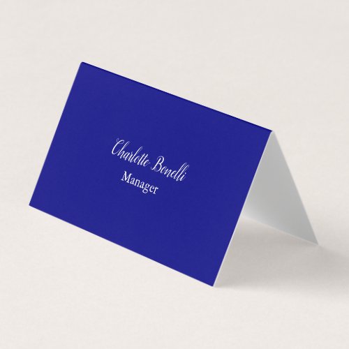 Professional Minimalist Navy Blue Business Card