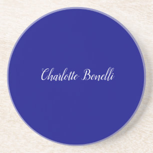 Professional Minimalist Navy Blue Coaster