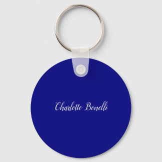 Professional Minimalist Navy Blue Keychain