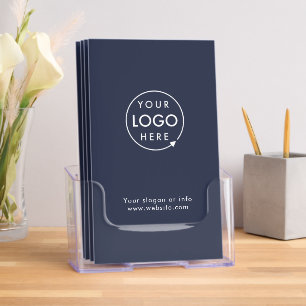 Professional Minimalist Navy Blue Tri-fold Brochure