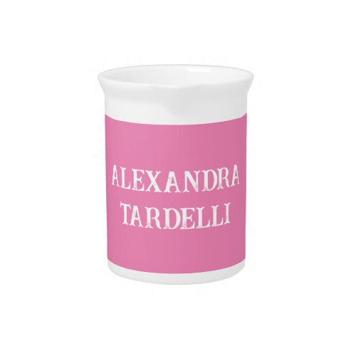 Professional minimalist pink modern custom plain beverage pitcher