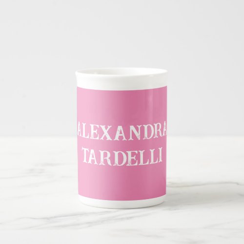Professional minimalist pink modern custom plain bone china mug