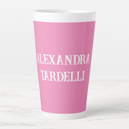 Professional minimalist pink modern custom plain latte mug