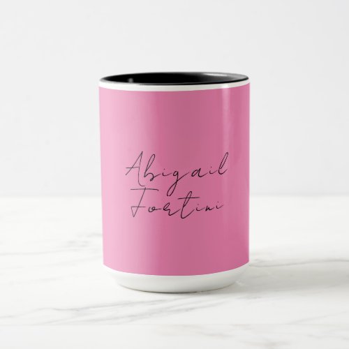 Professional minimalist pink modern your name mug