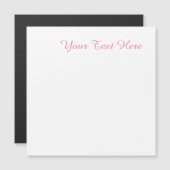 Professional minimalist pink white magnetic card (Front/Back)