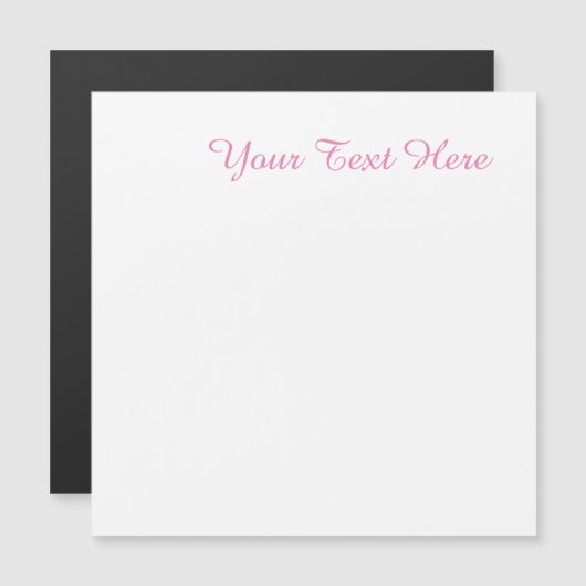 Professional minimalist pink white magnetic card (Front/Back)
