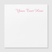 Professional minimalist pink white magnetic card (Front)