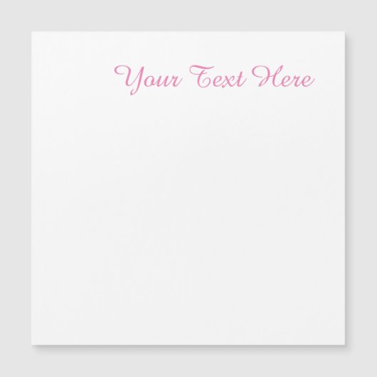 Professional minimalist pink white magnetic card (Front)