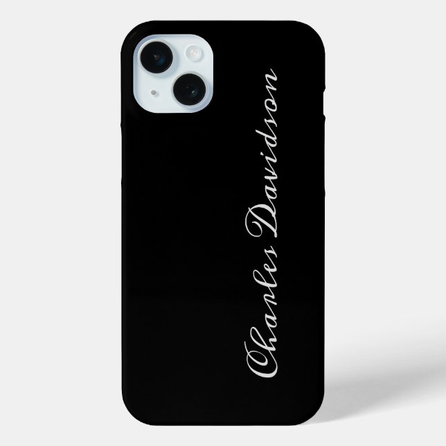 Professional Minimalist Plain Calligraphy Black Case-Mate iPhone Case (Back)