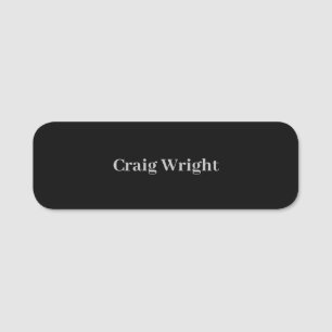 Professional Minimalist Plain Classic Personalized Name Tag