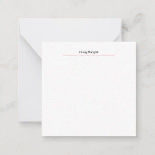 Professional Minimalist Plain Classic Personalized Note Card