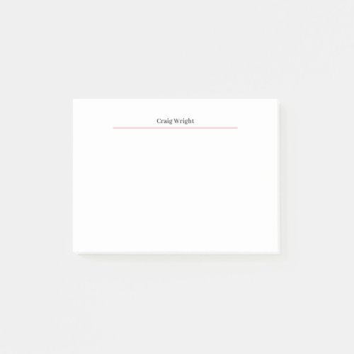 Professional Minimalist Plain Classic Personalized Post_it Notes