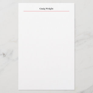 Professional Minimalist Plain Classic Personalized Stationery