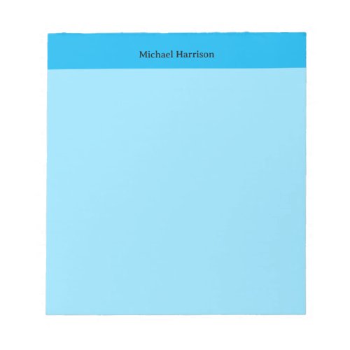 Professional Minimalist Plain Classical Blue Notepad