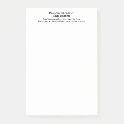 Professional Minimalist Plain Classical Post_it Notes