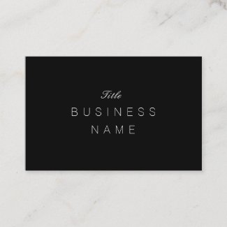 Professional Minimalist Plain Classy Black Noir