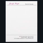 Professional minimalist plain elegant calligraphy letterhead<br><div class="desc">This template can be customized to meet all professional occupations.</div>