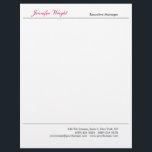 Professional minimalist plain elegant calligraphy letterhead<br><div class="desc">This template can be customized to meet all professional occupations.</div>