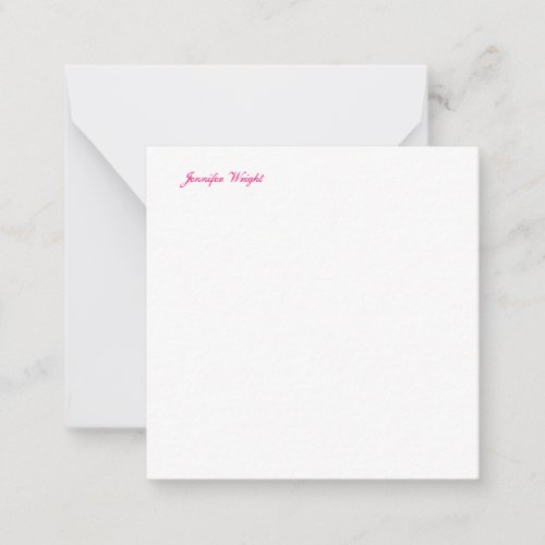 Professional minimalist plain elegant calligraphy note card