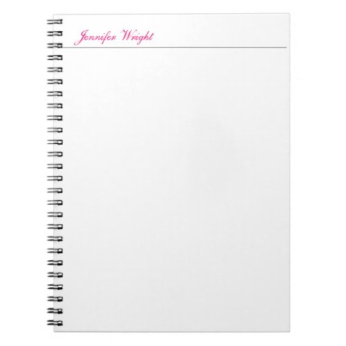 Professional minimalist plain elegant calligraphy notebook