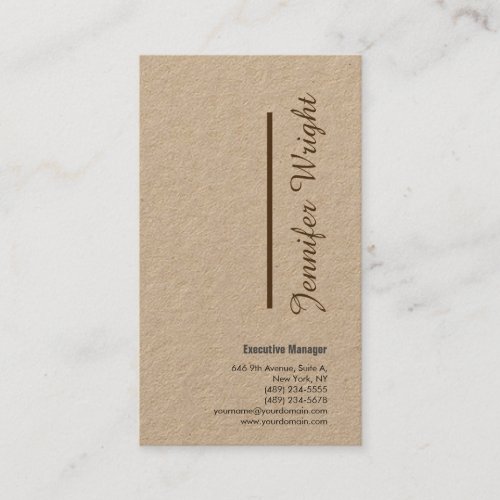 Professional minimalist plain elegant custom business card