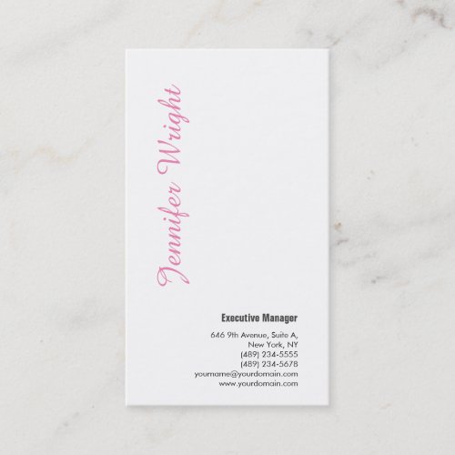 Professional minimalist plain elegant modern business card
