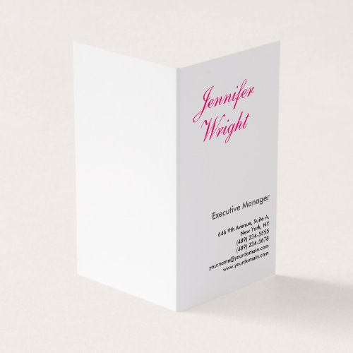 Professional minimalist plain elegant modern business card