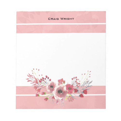 Professional Minimalist Plain Floral Notepad