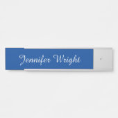 Professional minimalist plain modern blue door sign | Zazzle