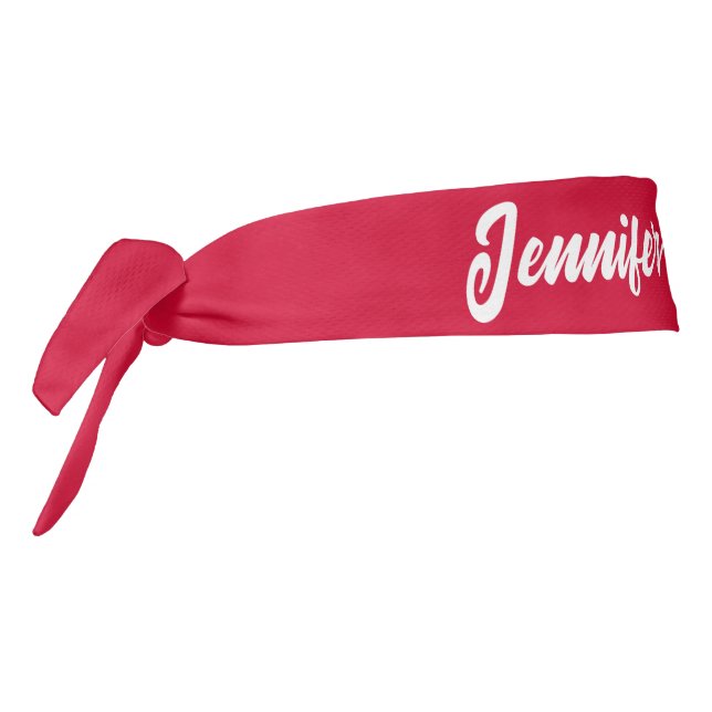 Professional minimalist plain modern cherry red tie headband (Rotate 270)