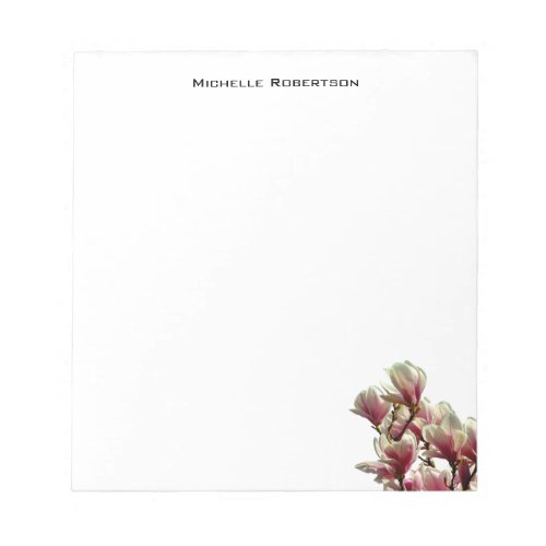 Professional Minimalist Plain Modern Floral Notepad