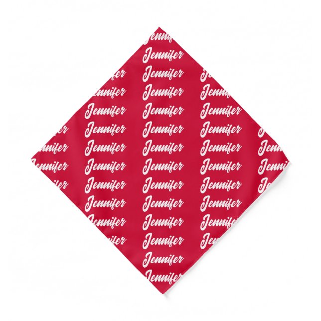Professional minimalist plain modern red bandana (Front)