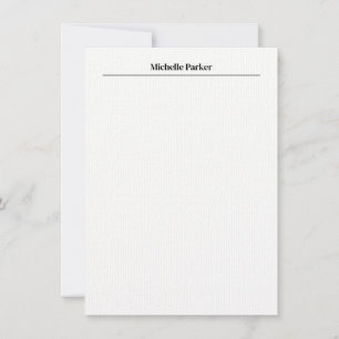Professional Minimalist Plain Simple Modern Chic Note Card