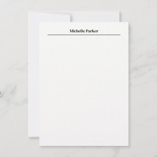 Professional Minimalist Plain Simple Modern Chic Note Card