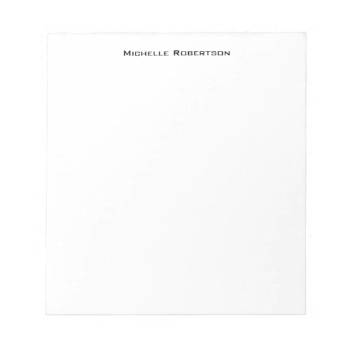Professional Minimalist Plain Simple Modern Notepad