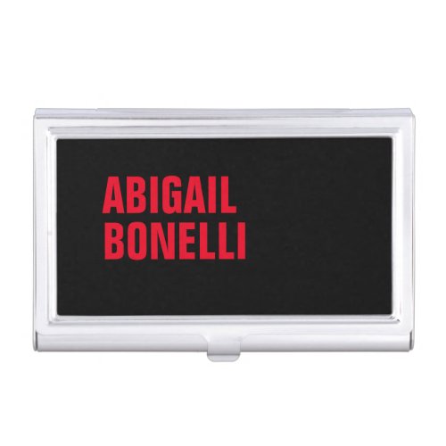 Professional minimalist red black modern business card case