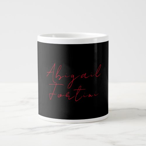 Professional minimalist red black modern giant coffee mug