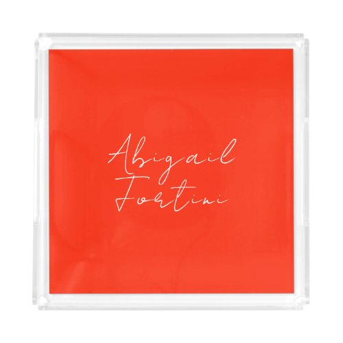 Professional minimalist red white modern acrylic tray