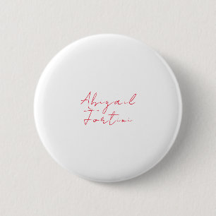 Professional minimalist red white modern button
