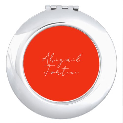 Professional minimalist red white modern compact mirror