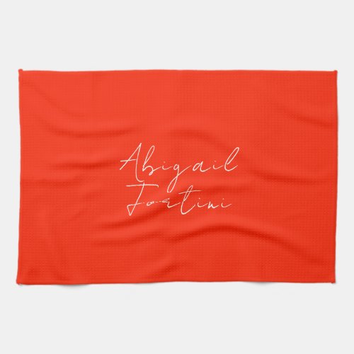 Professional minimalist red white modern kitchen towel