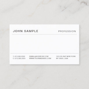 Professional Minimalist Simple Modern Elegant Business Card